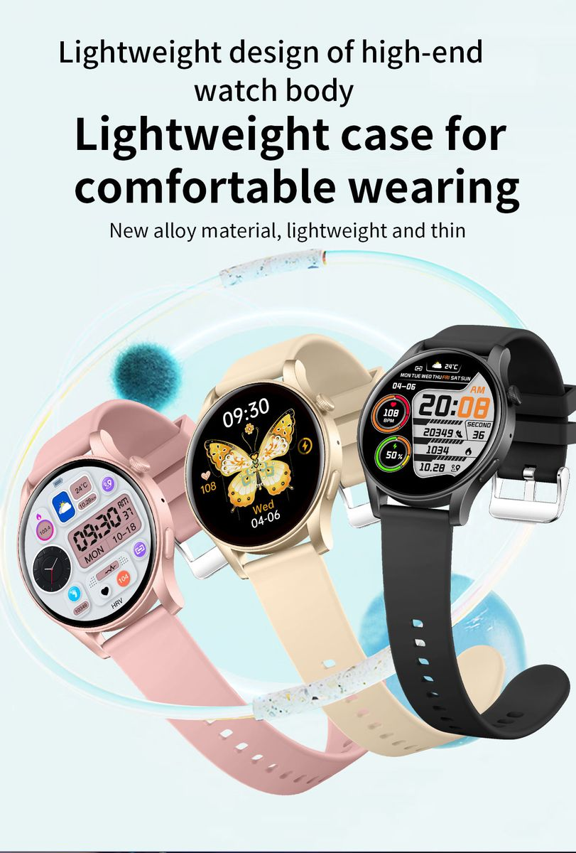 BezosMax KC88 Smart Watch Android/iPhone Fitness AI Assistant Sport Tracker