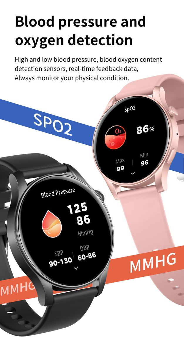 BezosMax KC88 Smart Watch Android/iPhone Fitness AI Assistant Sport Tracker