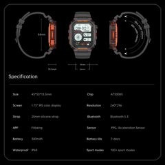 BezosMax Smart Watch Shockproof Design, Multi-Sport GPS Positioning Watch