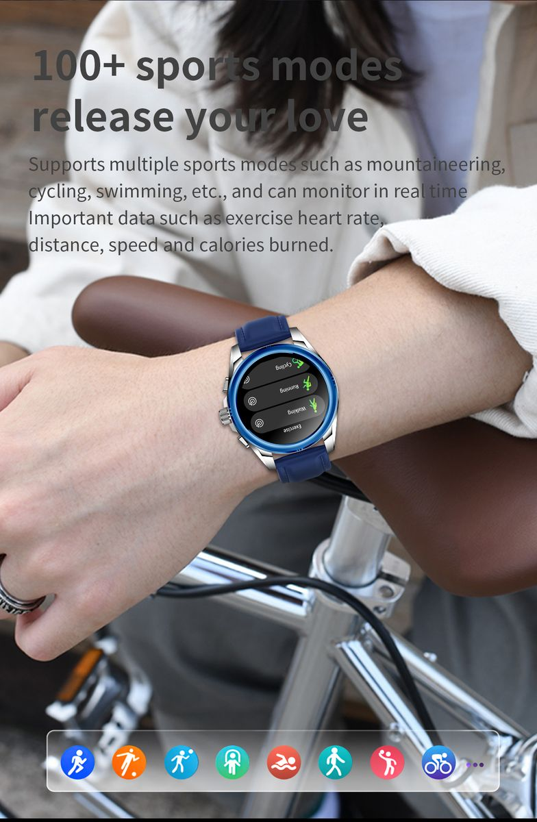 BezosMax Smart Watch Support AI Voice Assistant&Bluetooth Calling Function